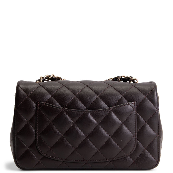 CHANEL Mini Rectangular Flap Bag - Chocolate Brown