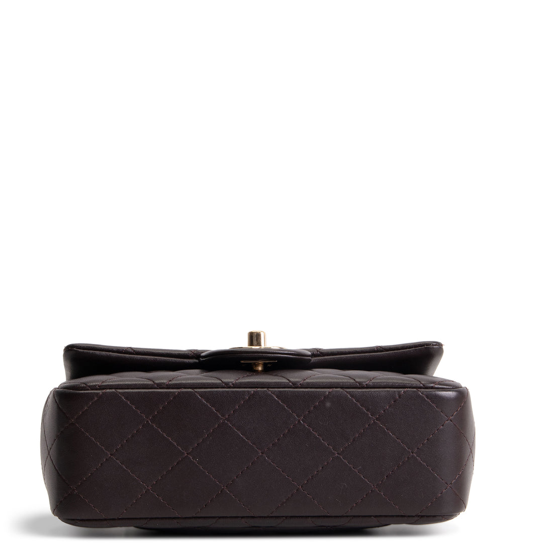 CHANEL Mini Rectangular Flap Bag - Chocolate Brown