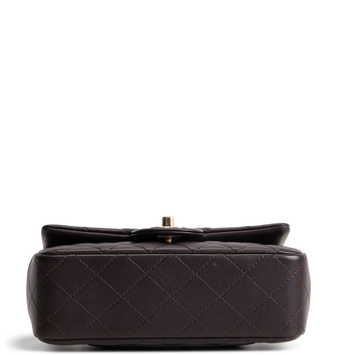 CHANEL Mini Rectangular Flap Bag - Chocolate Brown