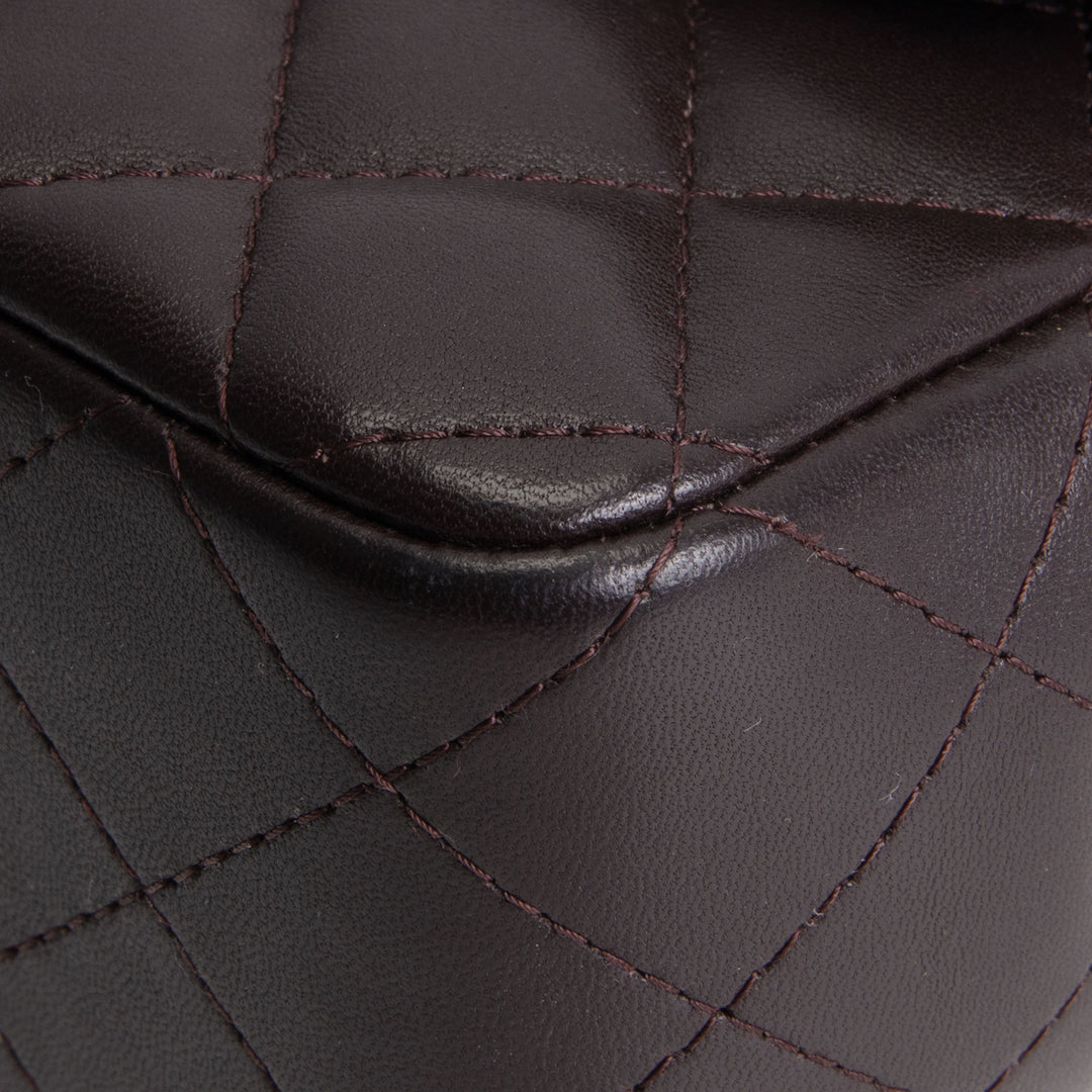 CHANEL Mini Rectangular Flap Bag - Chocolate Brown