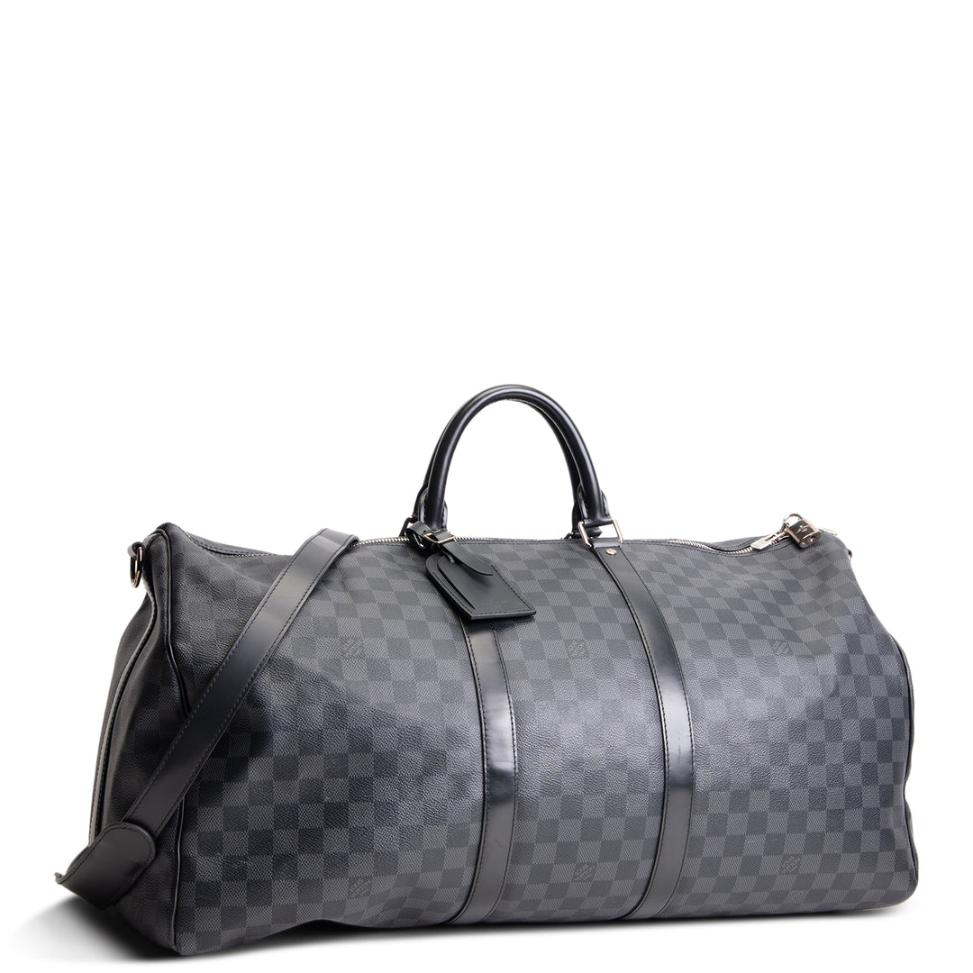 LOUIS VUITTON Damier Graphite Keepall Bandouliere 55