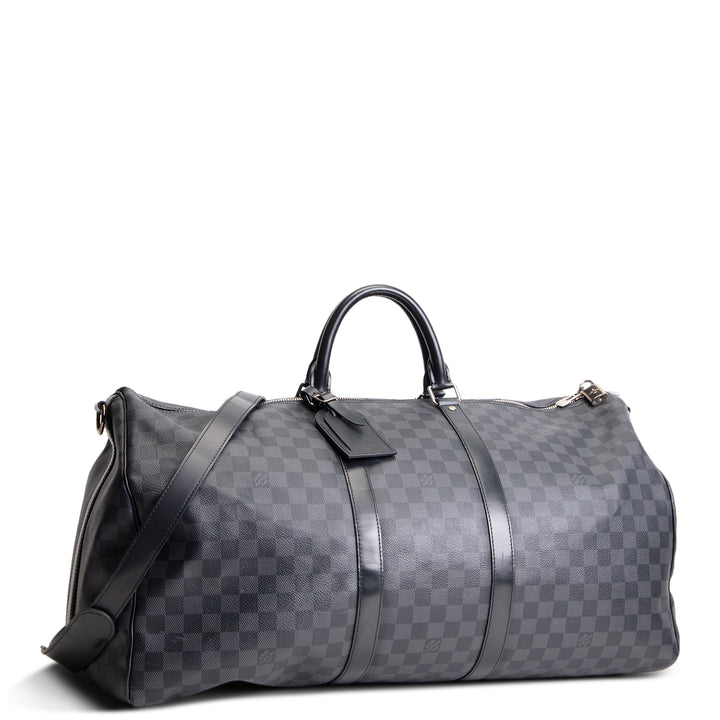 LOUIS VUITTON Damier Graphite Keepall Bandouliere 55