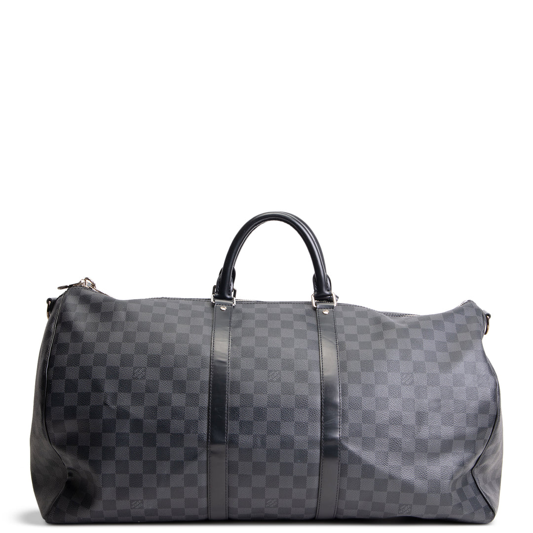 LOUIS VUITTON Damier Graphite Keepall Bandouliere 55