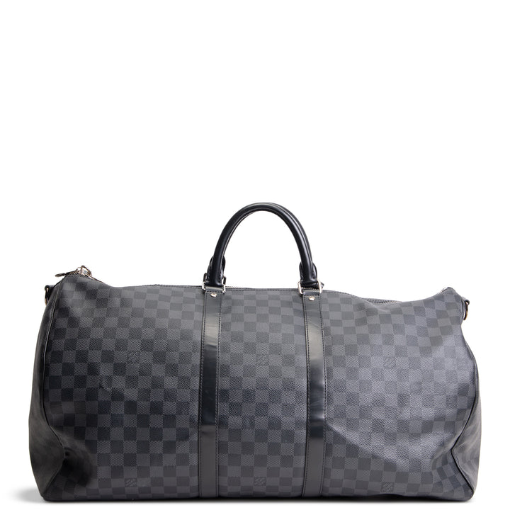 LOUIS VUITTON Damier Graphite Keepall Bandouliere 55
