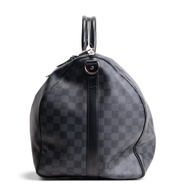 LOUIS VUITTON Damier Graphite Keepall Bandouliere 55