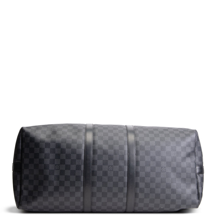 LOUIS VUITTON Damier Graphite Keepall Bandouliere 55