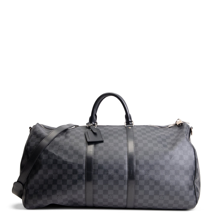 LOUIS VUITTON Damier Graphite Keepall Bandouliere 55