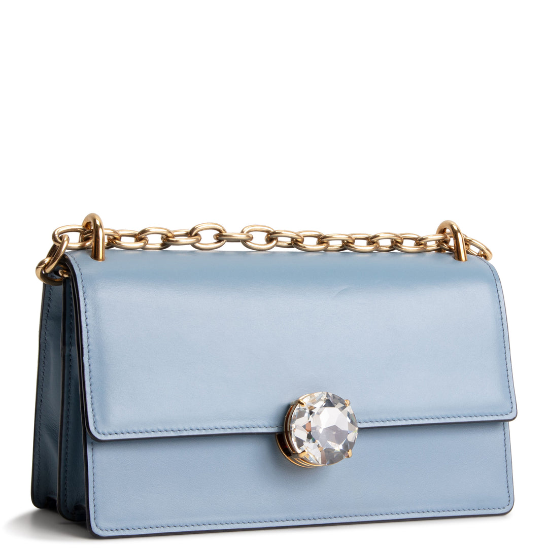 MIU MIU Chain Link Shoulder Bag - Blue