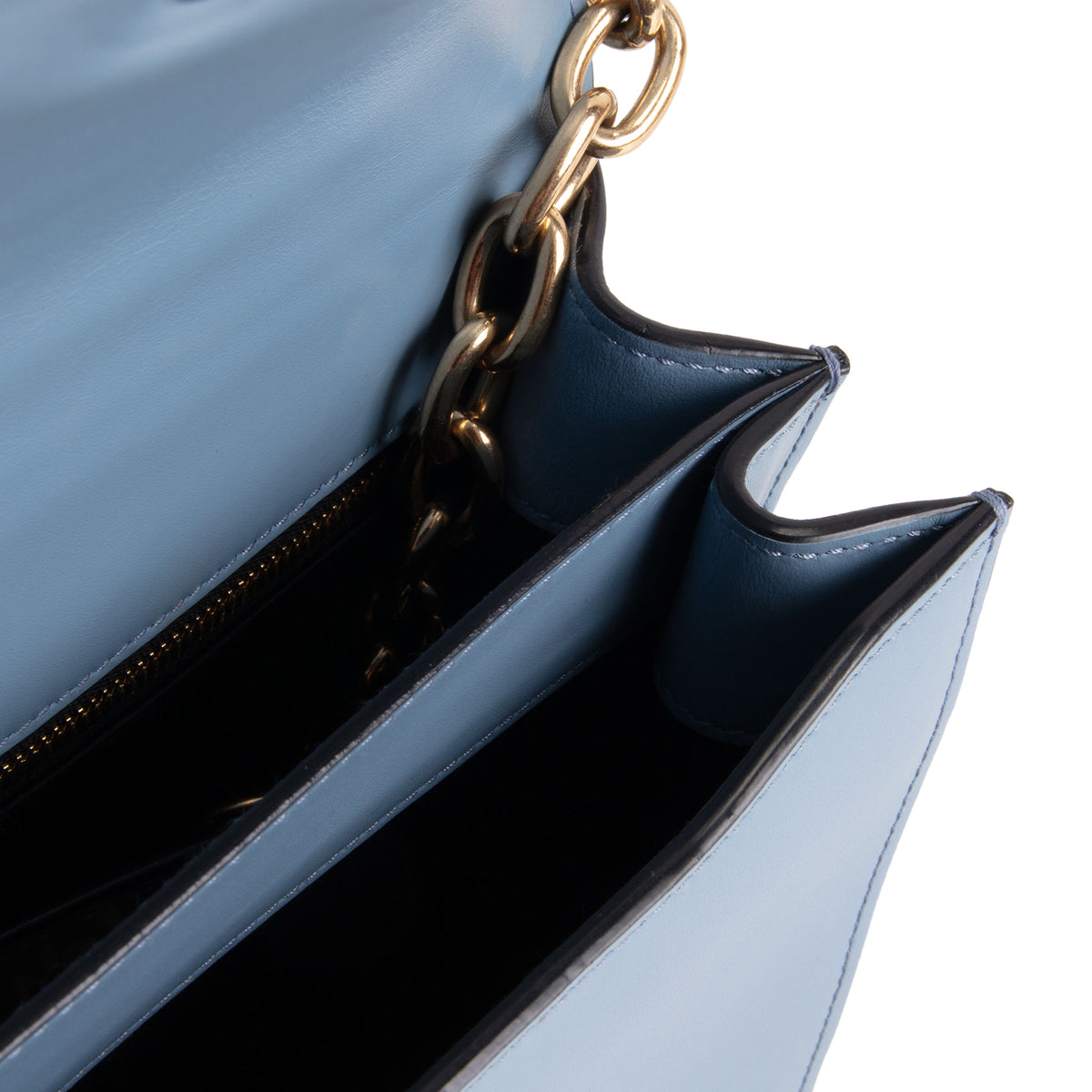 MIU MIU Chain Link Shoulder Bag - Blue