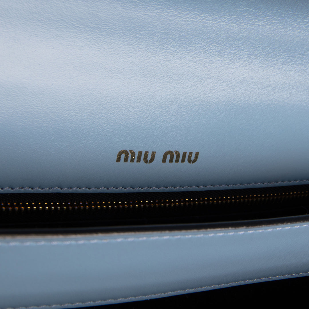 MIU MIU Chain Link Shoulder Bag - Blue