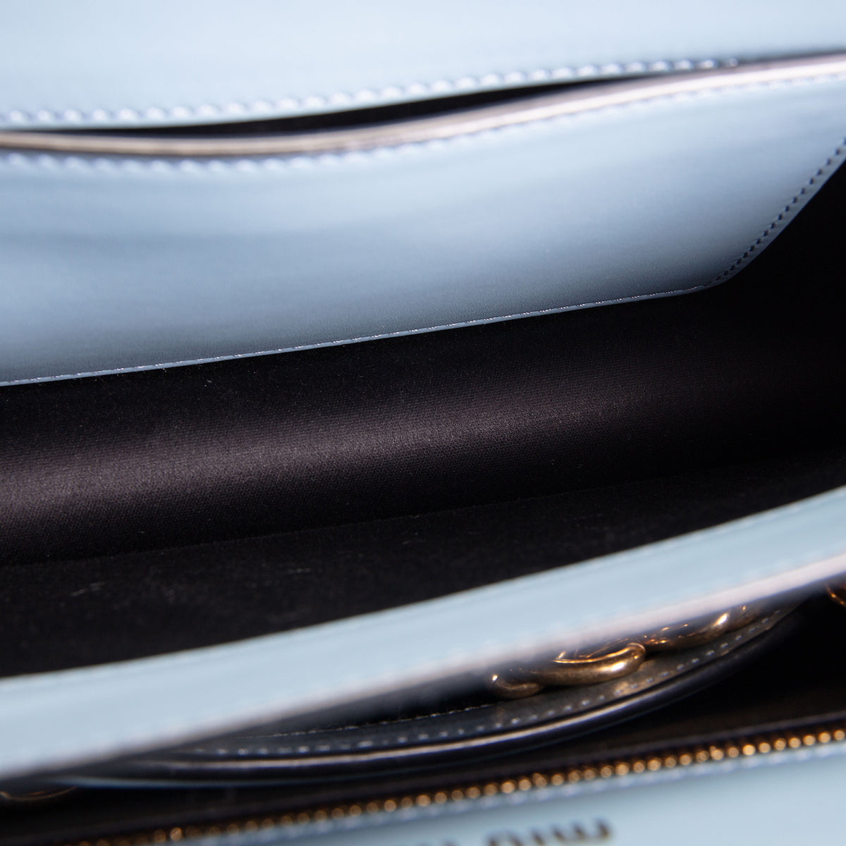 MIU MIU Chain Link Shoulder Bag - Blue