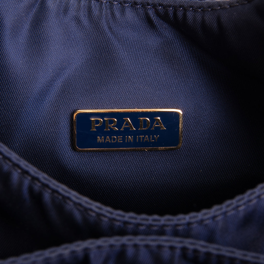 PRADA Padded Re-Nylon Bow - Mini - Baltic Blue