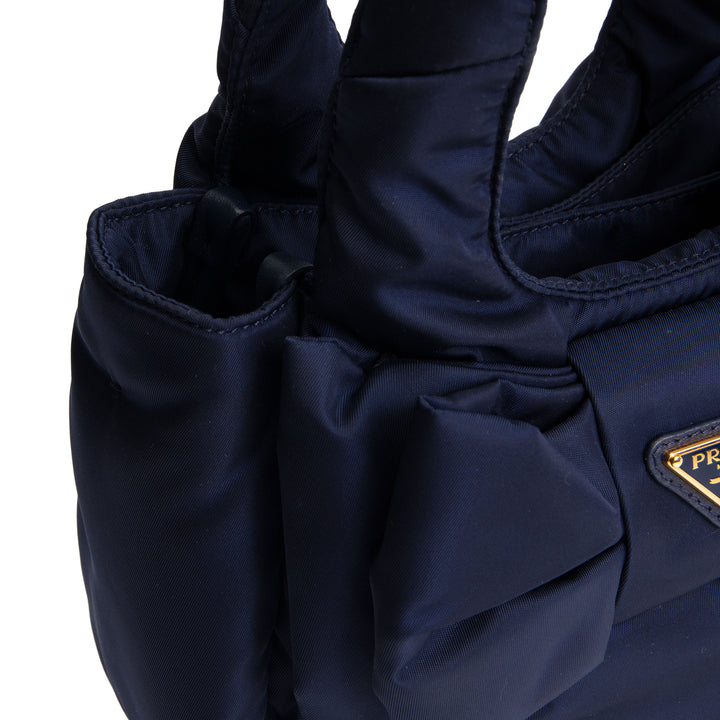 PRADA Padded Re-Nylon Bow - Mini - Baltic Blue