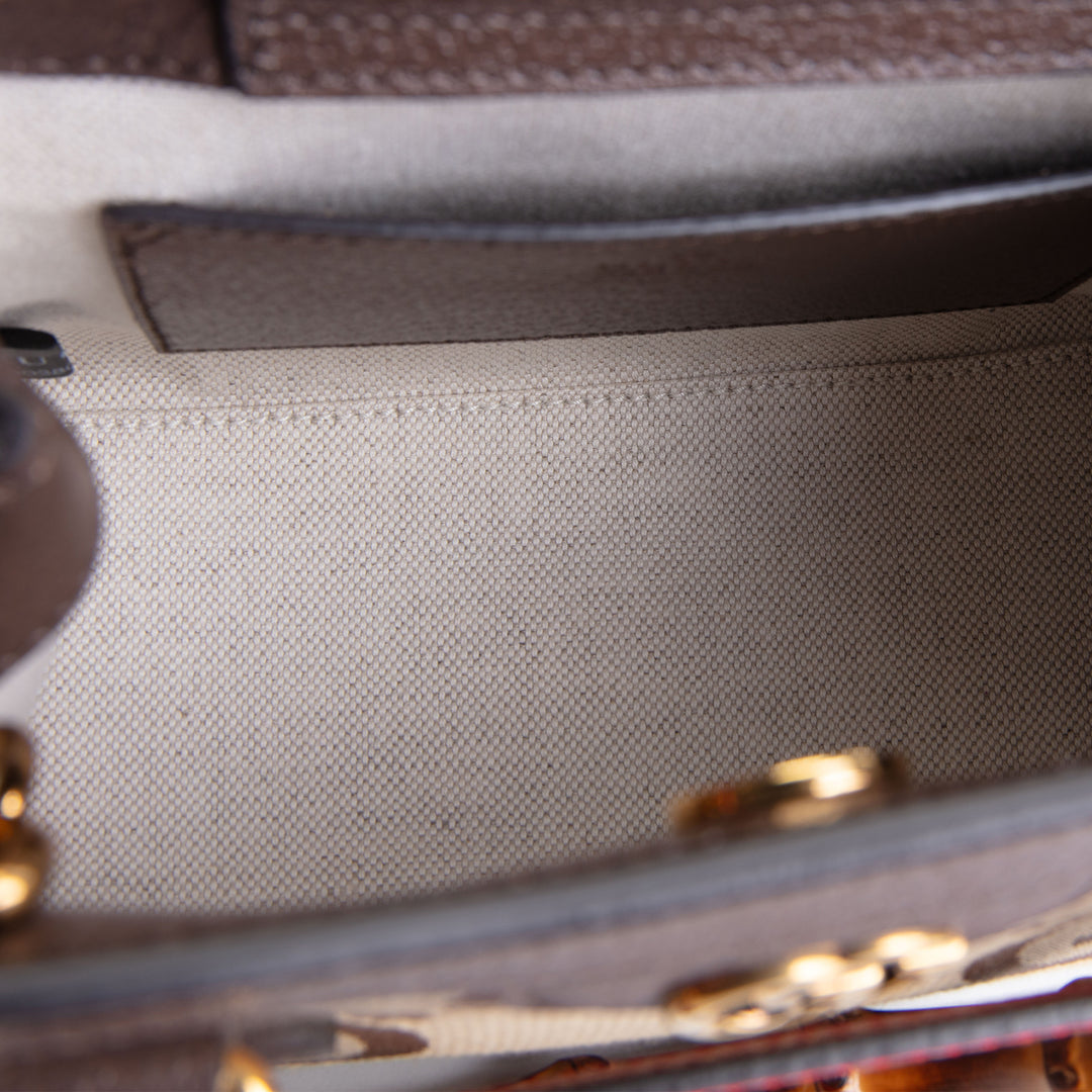 GUCCI Jumbo GG Mini Diana Tote - Beige & Ebony