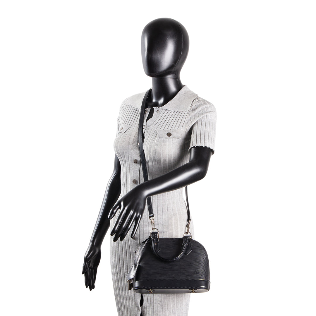 LOUIS VUITTON Epi Alma BB - Black