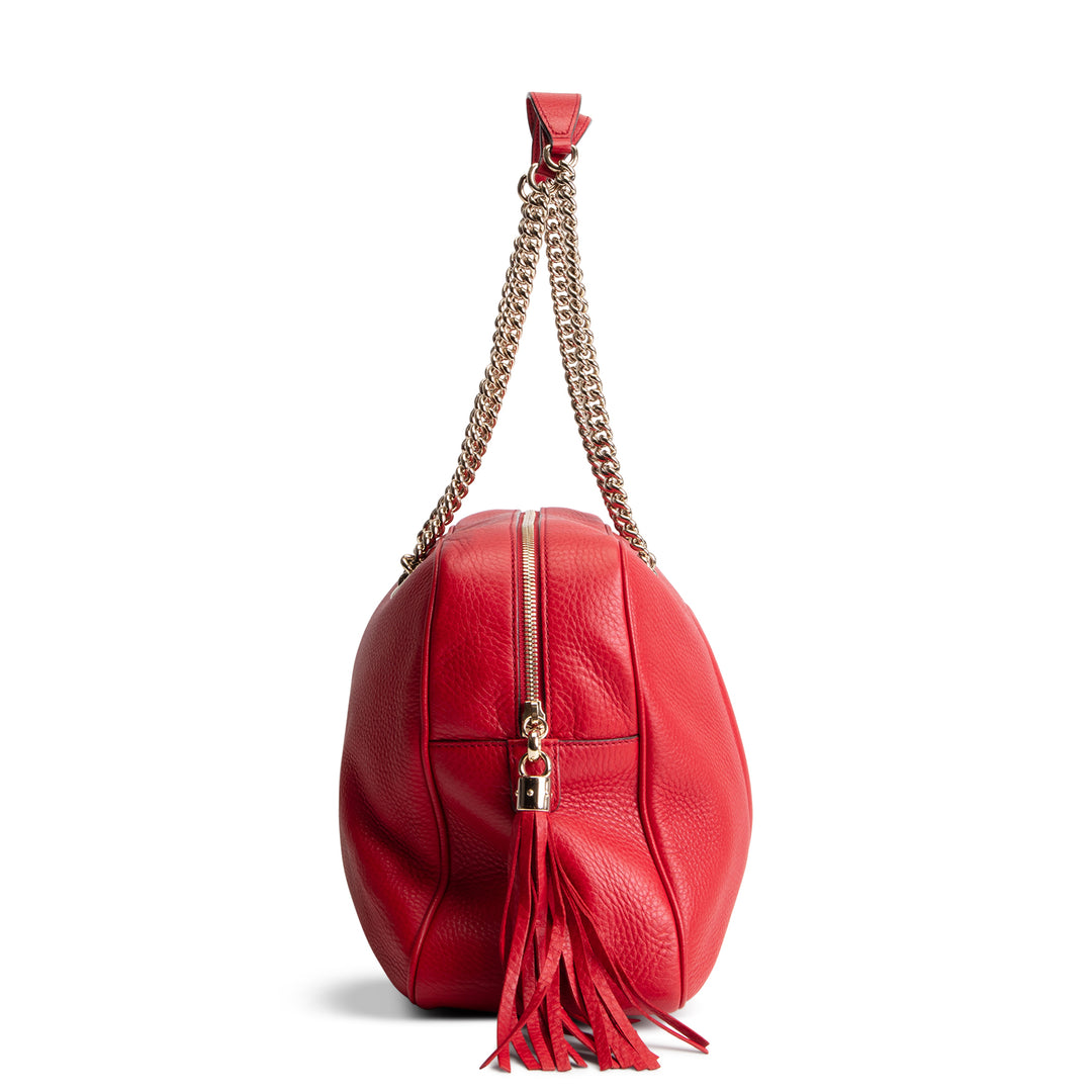 GUCCI Soho Chain Medium Shoulder Bag - Red