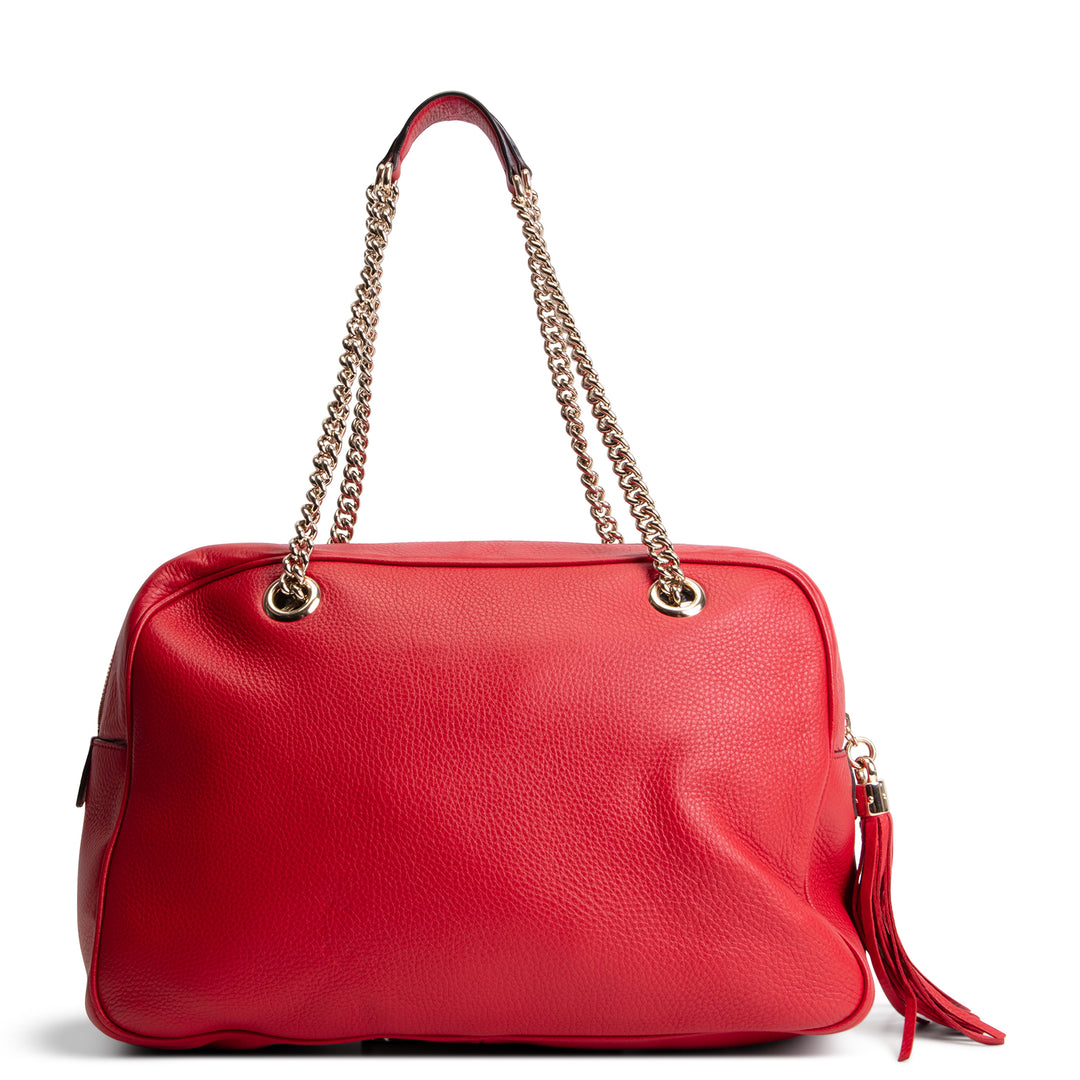 GUCCI Soho Chain Medium Shoulder Bag - Red