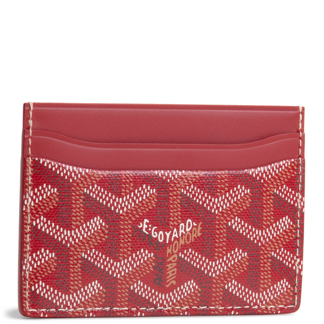 GOYARD Goyardine Sulpice Card Holder - Red
