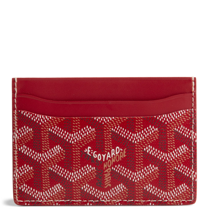 GOYARD Goyardine Sulpice Card Holder - Red