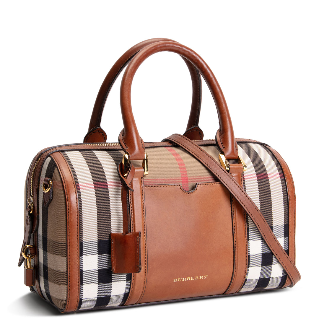 BURBERRY House Check Bowling Bag