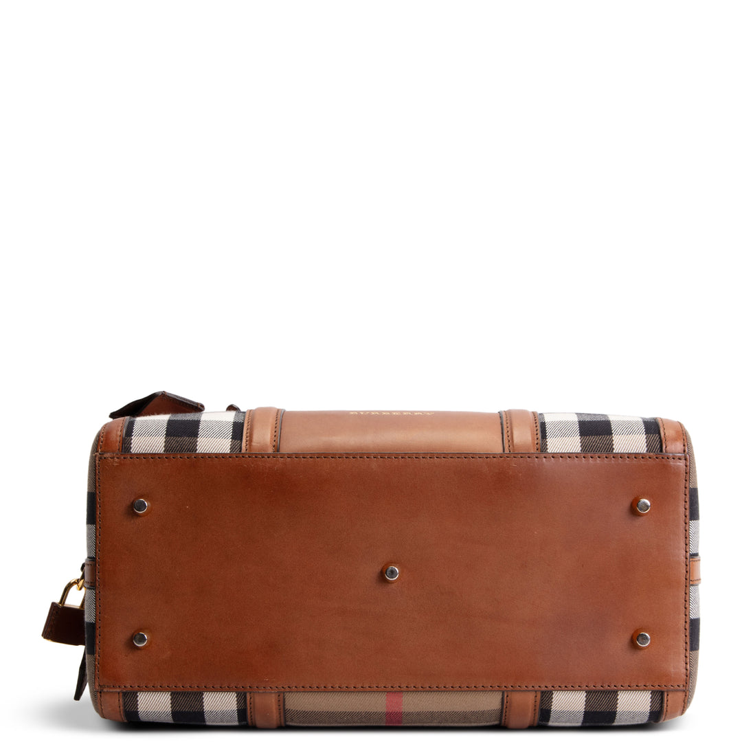 BURBERRY House Check Bowling Bag