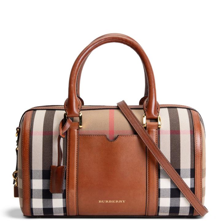 BURBERRY House Check Bowling Bag