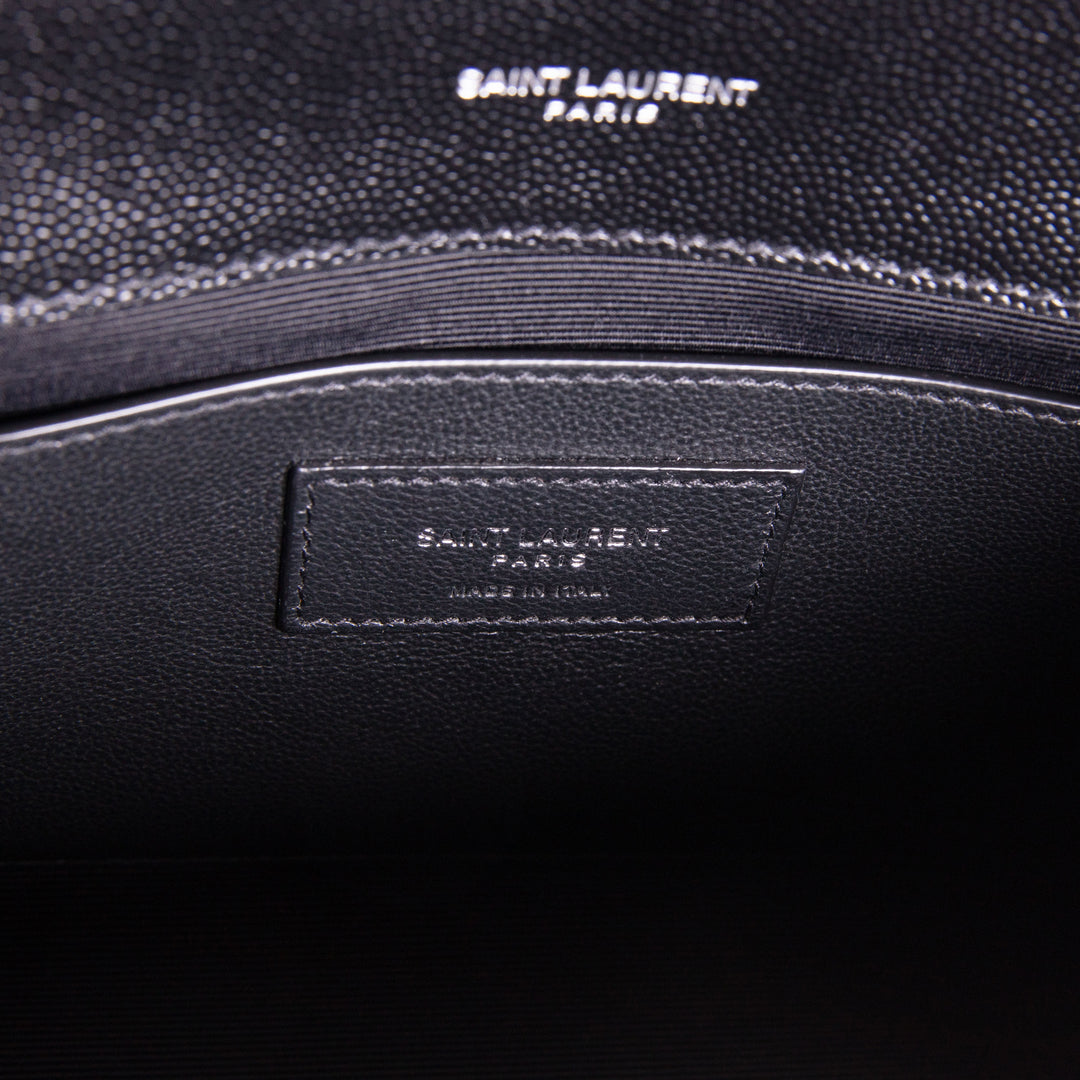 SAINT LAURENT Grain de Poudre Small Kate Shoulder Bag - Black