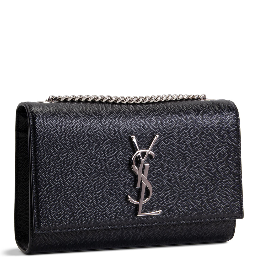 SAINT LAURENT Grain de Poudre Small Kate Shoulder Bag - Black