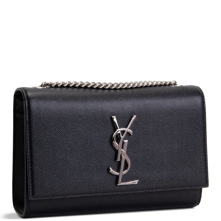 SAINT LAURENT Grain de Poudre Small Kate Shoulder Bag - Black