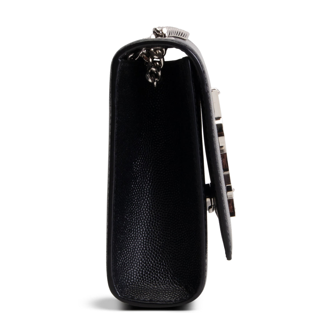 SAINT LAURENT Grain de Poudre Small Kate Shoulder Bag - Black