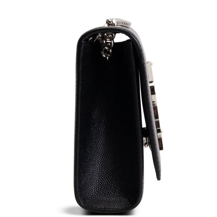 SAINT LAURENT Grain de Poudre Small Kate Shoulder Bag - Black