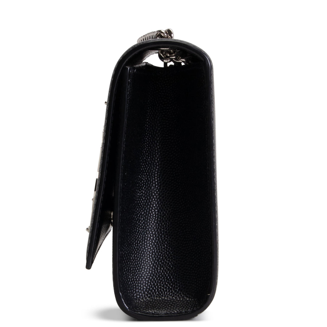 SAINT LAURENT Grain de Poudre Small Kate Shoulder Bag - Black