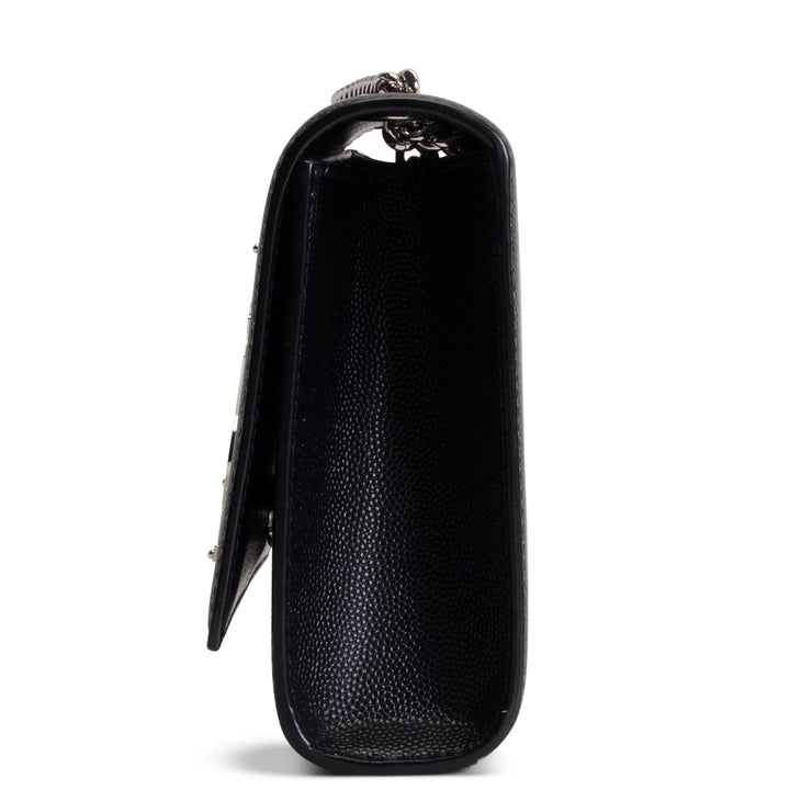 SAINT LAURENT Grain de Poudre Small Kate Shoulder Bag - Black