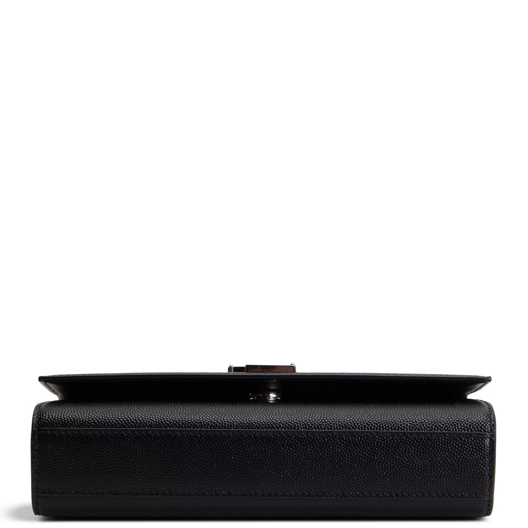 SAINT LAURENT Grain de Poudre Small Kate Shoulder Bag - Black