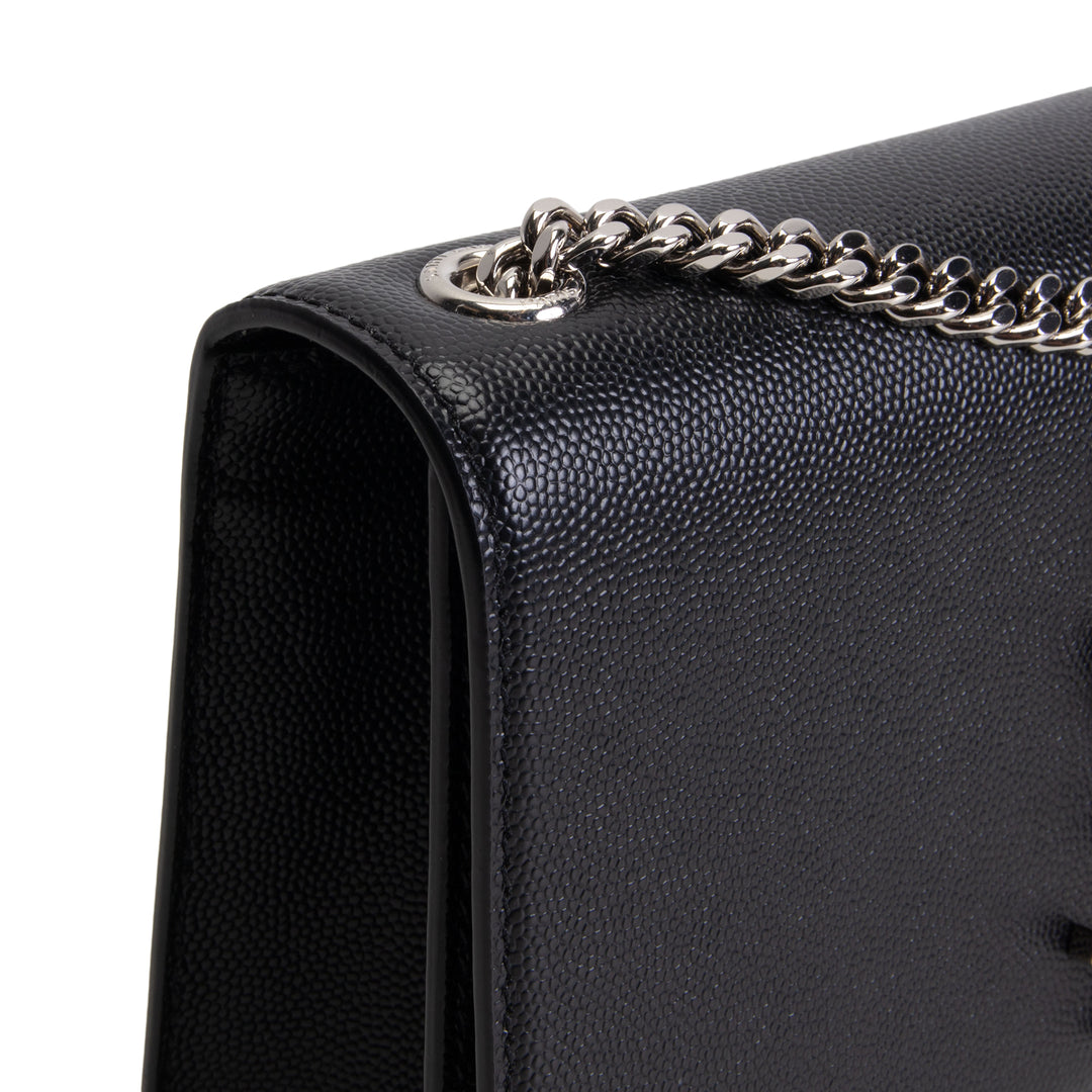 SAINT LAURENT Grain de Poudre Small Kate Shoulder Bag - Black