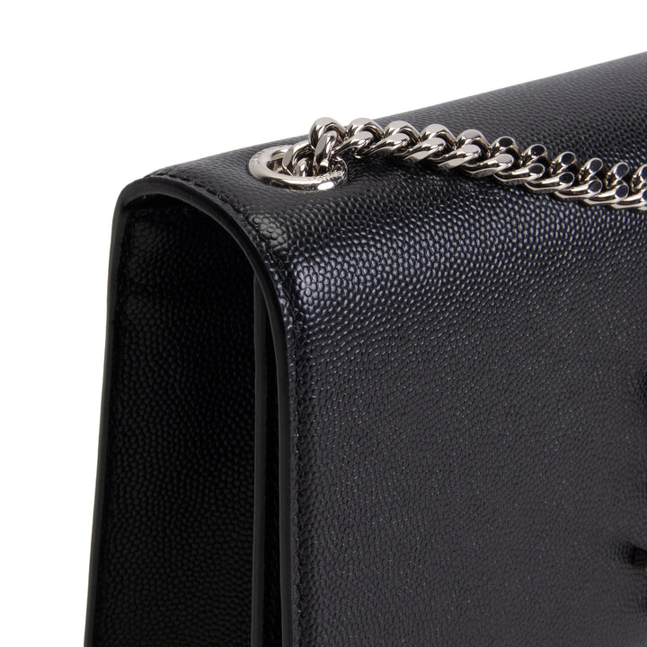 SAINT LAURENT Grain de Poudre Small Kate Shoulder Bag - Black