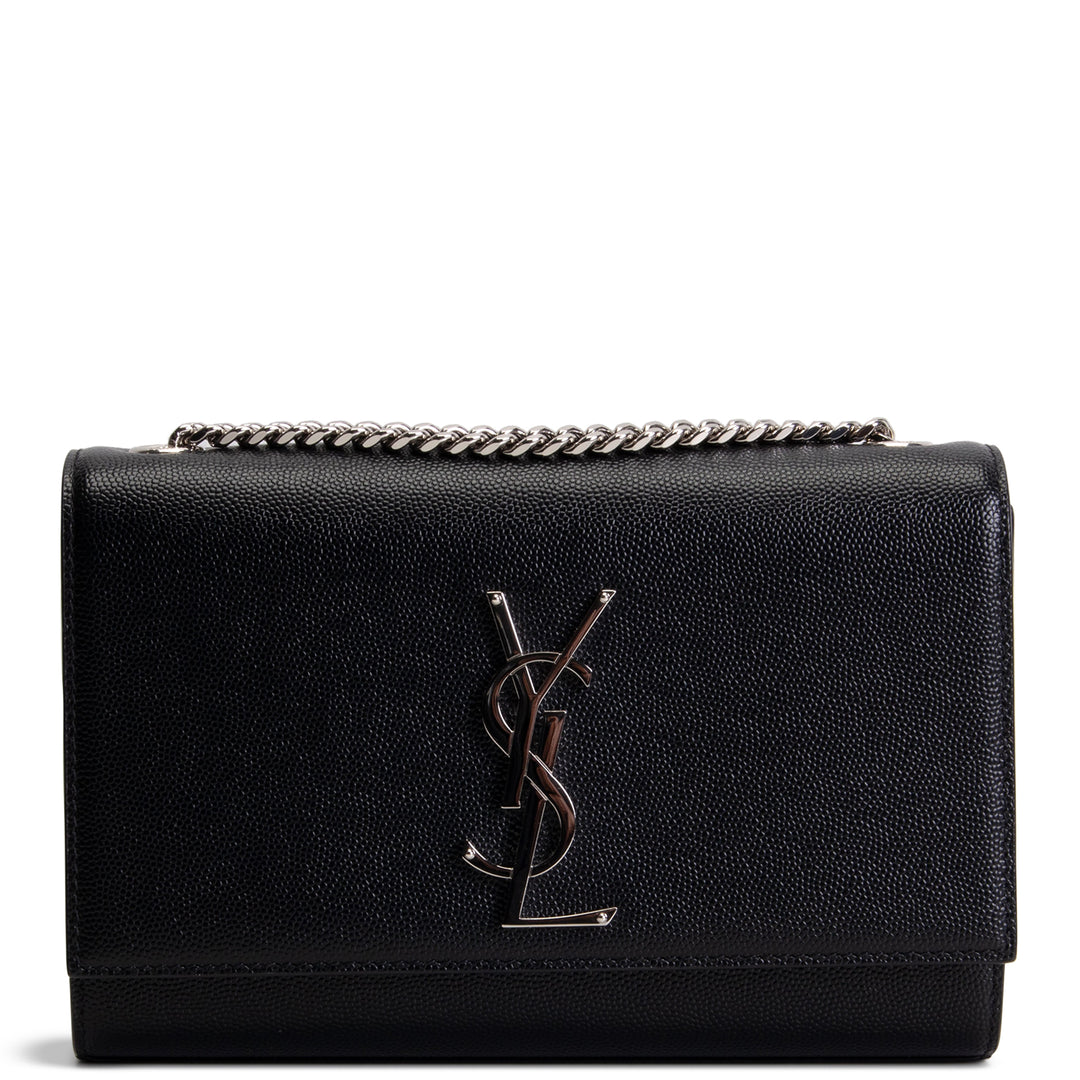 SAINT LAURENT Grain de Poudre Small Kate Shoulder Bag - Black