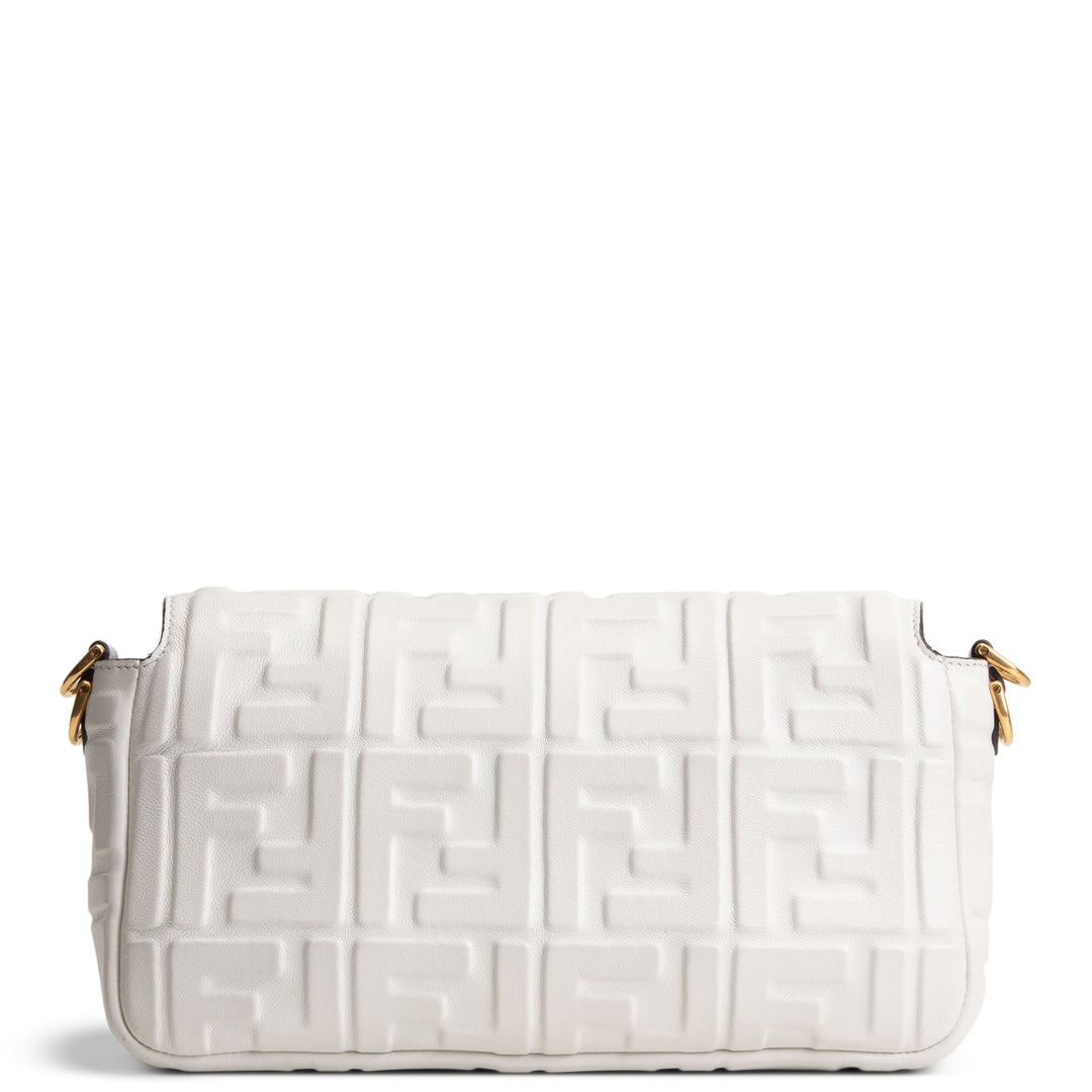 FENDI FF Embossed NM Baguette - White