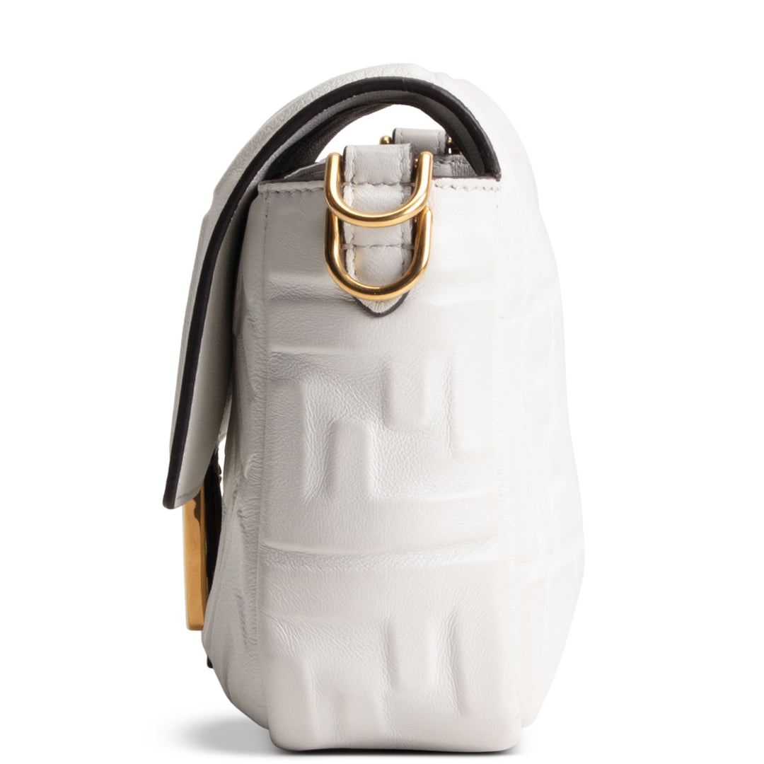 FENDI FF Embossed NM Baguette - White
