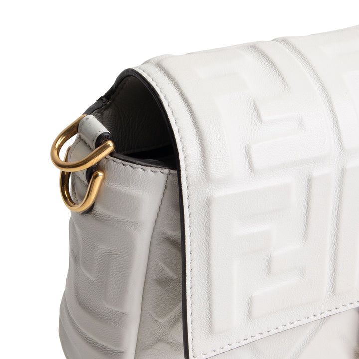 FENDI FF Embossed NM Baguette - White