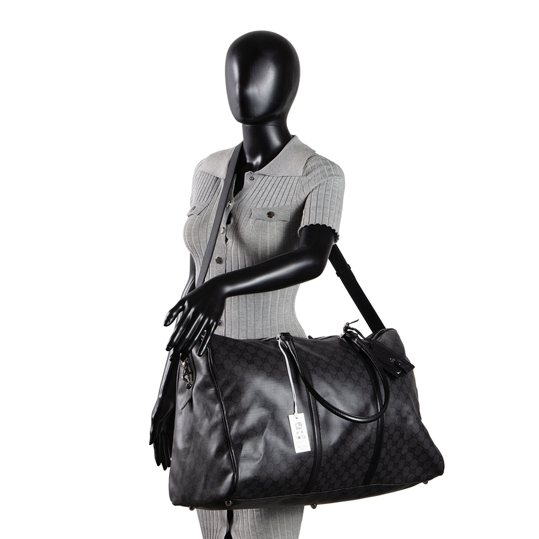 GUCCI GG Supreme "Essence Classic" Large Duffle Bag - Black