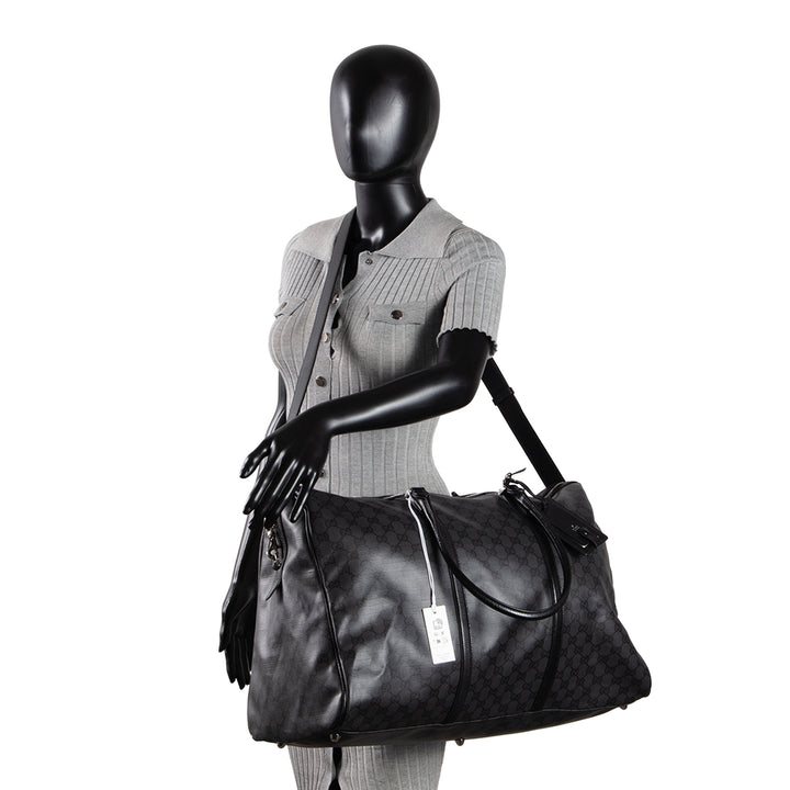 GUCCI GG Supreme "Essence Classic" Large Duffle Bag - Black