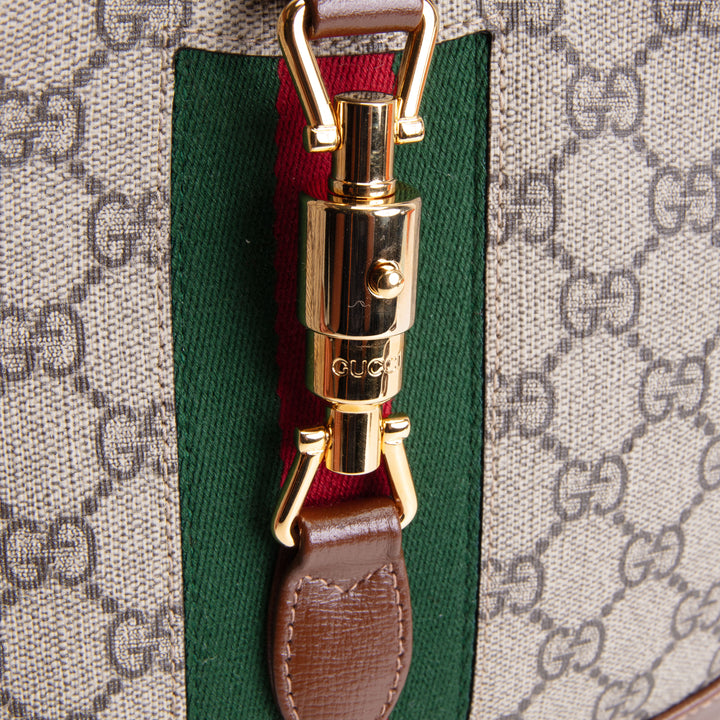 GUCCI GG Supreme Small Jackie 1961 Shoulder Bag - Beige & Ebony
