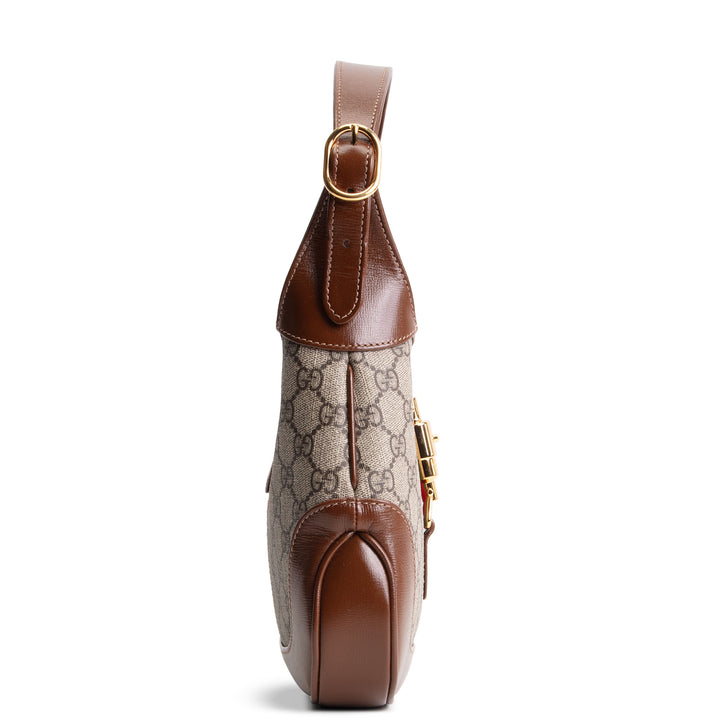 GUCCI GG Supreme Small Jackie 1961 Shoulder Bag - Beige & Ebony