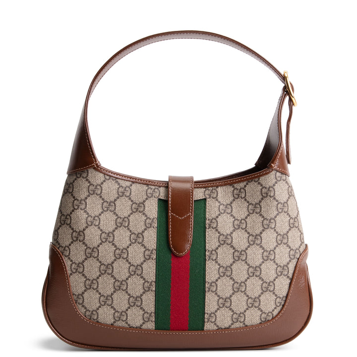 GUCCI GG Supreme Small Jackie 1961 Shoulder Bag - Beige & Ebony