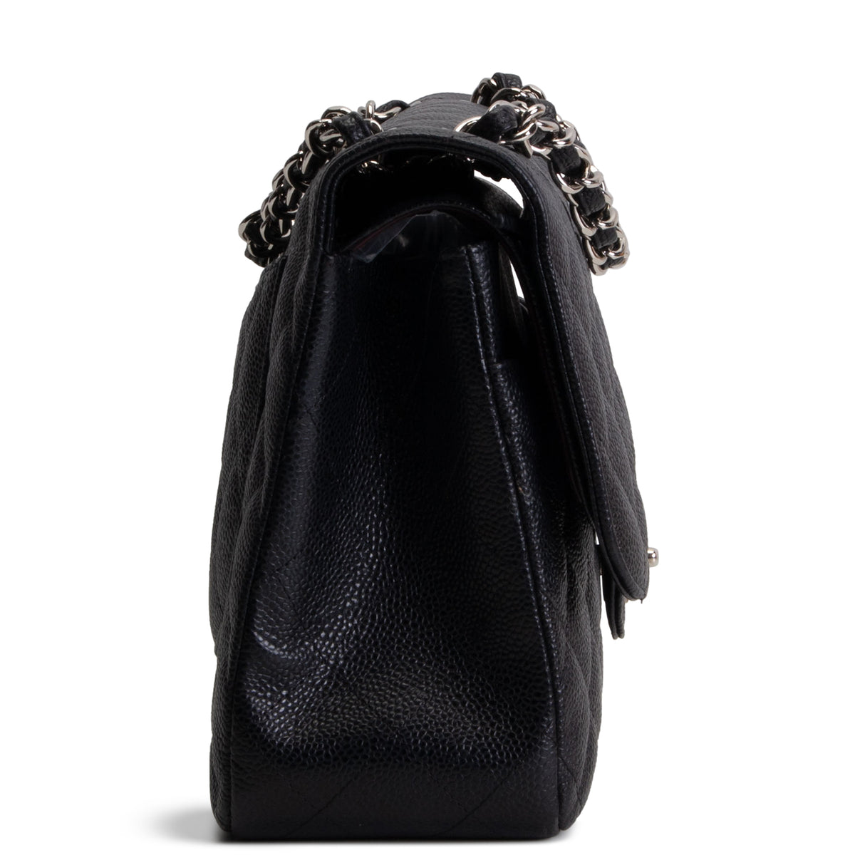 CHANEL Caviar Jumbo Double Flap - Black