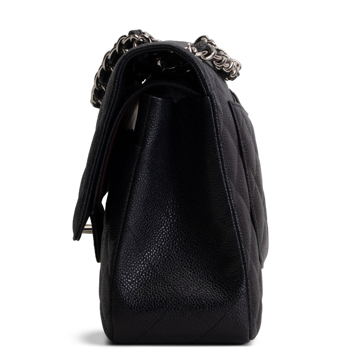CHANEL Caviar Jumbo Double Flap - Black