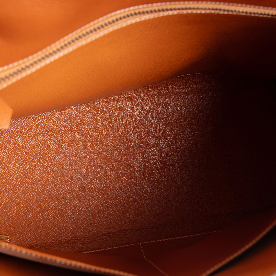 Hermes Vintage Courchevel Kelly 32 Retourne - Gold