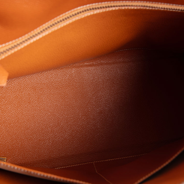 Hermes Vintage Courchevel Kelly 32 Retourne - Gold