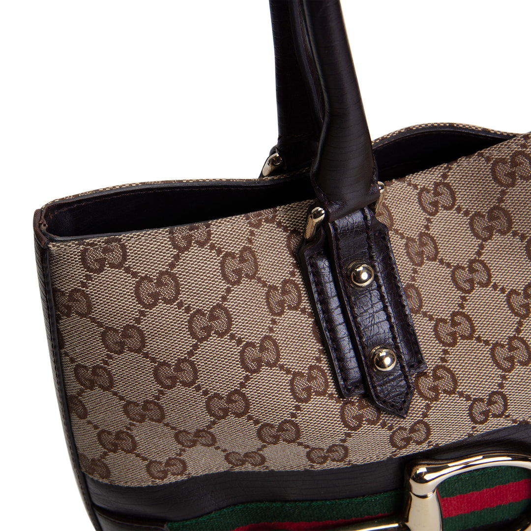 GUCCI GG Canvas Hasler Tote
